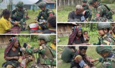 Warga Kampung Tinggi Nambut Sambut Antusias Layanan Kesehatan dari Satgas Yonif 136/Tuah Sakti